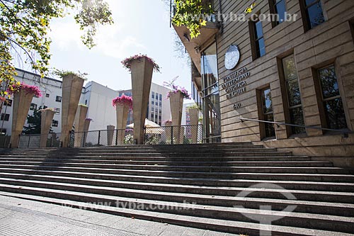  Facade of the Pontificia Universidad Católica de Chile (Pontifical Catholic University of Chile)  - Santiago city - Santiago Province - Chile