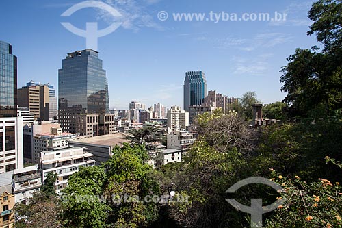  View of Santiago city from Cerro Santa Lucia (Santa Lucia Hill)  - Santiago city - Santiago Province - Chile