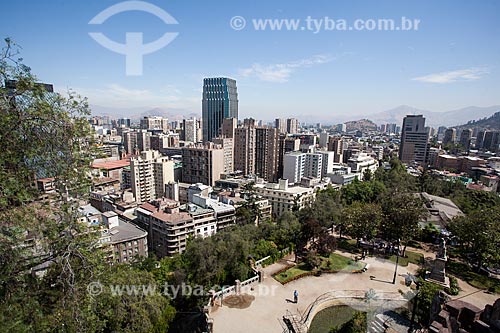  View of Santiago city from Cerro Santa Lucia (Santa Lucia Hill)  - Santiago city - Santiago Province - Chile