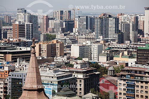 View of Santiago city from Cerro Santa Lucia (Santa Lucia Hill)  - Santiago city - Santiago Province - Chile