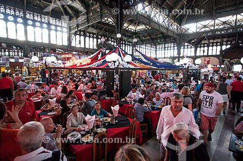  Tables of restaurants - Santiago Central Market  - Santiago city - Santiago Province - Chile