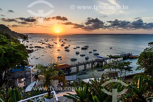  View of the sunset from Sao Paulo Hill  - Cairu city - Bahia state (BA) - Brazil