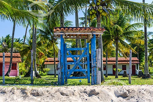  Door of house - Bainema Beach waterfront  - Cairu city - Bahia state (BA) - Brazil