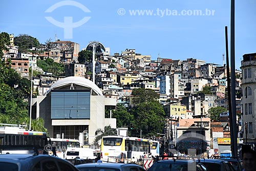  View of Providencia Slum (Providence Hill) with cable car station  - Rio de Janeiro city - Rio de Janeiro state (RJ) - Brazil