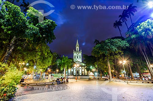  View of the Largo do Machado Square with the Matriz Church of Nossa Senhora da Gloria (1872) in the background  - Rio de Janeiro city - Rio de Janeiro state (RJ) - Brazil