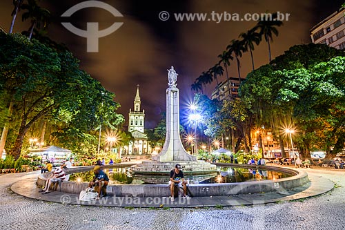  View of the Largo do Machado Square with the Matriz Church of Nossa Senhora da Gloria (1872) in the background  - Rio de Janeiro city - Rio de Janeiro state (RJ) - Brazil