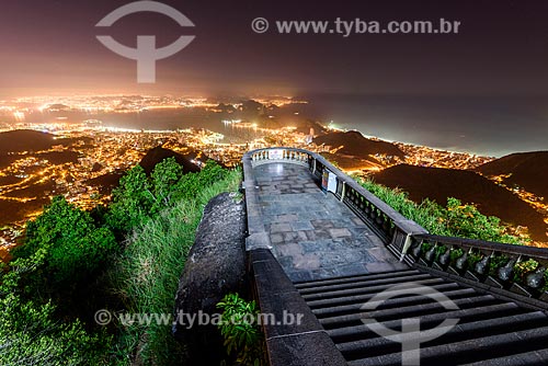  View of Botafogo neighborhood from mirante of the Christ the Redeemer  - Rio de Janeiro city - Rio de Janeiro state (RJ) - Brazil