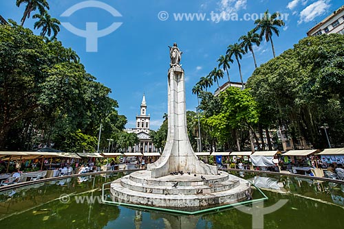  View of the Largo do Machado Square with the Matriz Church of Nossa Senhora da Gloria (1872) in the background  - Rio de Janeiro city - Rio de Janeiro state (RJ) - Brazil