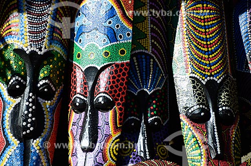  Masks for sale at the Craft Fair on Greenmarket Square (1696)  - Cape Town city - Western Cape province - South Africa