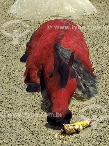  Sand sculpture - waterfront of beach of the Cidreira city  - Cidreira city - Rio Grande do Sul state (RS) - Brazil