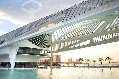  Facade of the Amanha Museum (Museum of Tomorrow) during the sunset  - Rio de Janeiro city - Rio de Janeiro state (RJ) - Brazil