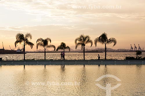  View of Rio de Janeiro city waterfront from Amanha Museum (Museum of Tomorrow) during the sunset  - Rio de Janeiro city - Rio de Janeiro state (RJ) - Brazil