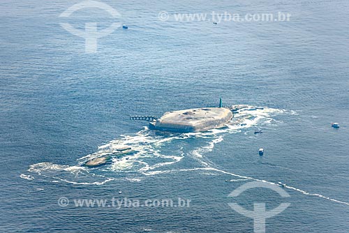  View of the Tamandare da Laje Fort (1555) from Sugar Loaf  - Rio de Janeiro city - Rio de Janeiro state (RJ) - Brazil