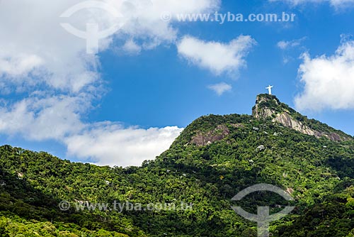  View of Christ the Redeemer from Cosme Velho neighborhood  - Rio de Janeiro city - Rio de Janeiro state (RJ) - Brazil