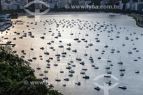  View of boats - Botafogo Bay from Sugar Loaf  - Rio de Janeiro city - Rio de Janeiro state (RJ) - Brazil