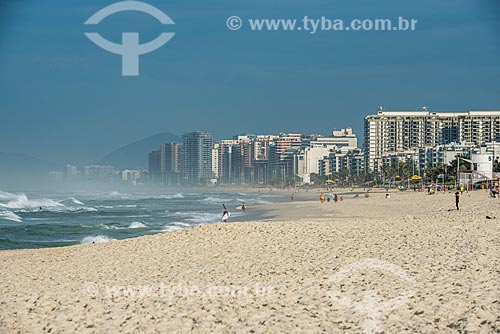  View of buildings - Barra da Tijuca Beach waterfront  - Rio de Janeiro city - Rio de Janeiro state (RJ) - Brazil