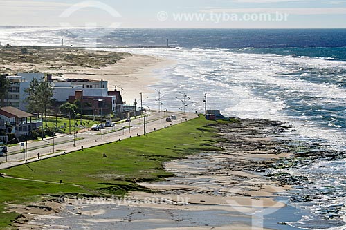  View of the Meio Beach (Middle Beach) with the Grande Beach (Big Beach) in the background  - Torres city - Rio Grande do Sul state (RS) - Brazil