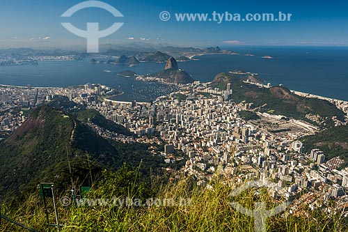  View of the Sugar Loaf from the Christ the Redeemer mirante  - Rio de Janeiro city - Rio de Janeiro state (RJ) - Brazil