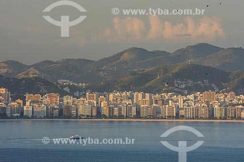  View of the sunset at Niteroi city from Sugar Loaf mirante  - Niteroi city - Rio de Janeiro state (RJ) - Brazil