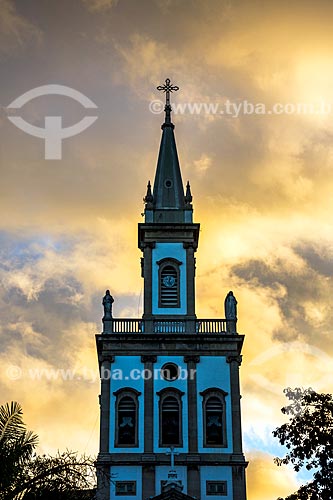  Detail of belfry of the Matriz Church of Nossa Senhora da Gloria (1872) during the sunset  - Rio de Janeiro city - Rio de Janeiro state (RJ) - Brazil