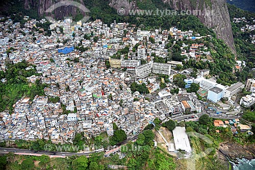  Aerial photo of the Vidigal Slum  - Rio de Janeiro city - Rio de Janeiro state (RJ) - Brazil