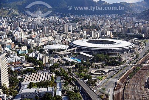  Aerial photo of the Journalist Mario Filho Stadium (1950) - also known as Maracana  - Rio de Janeiro city - Rio de Janeiro state (RJ) - Brazil