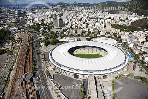  Aerial photo of the Journalist Mario Filho Stadium (1950) - also known as Maracana  - Rio de Janeiro city - Rio de Janeiro state (RJ) - Brazil