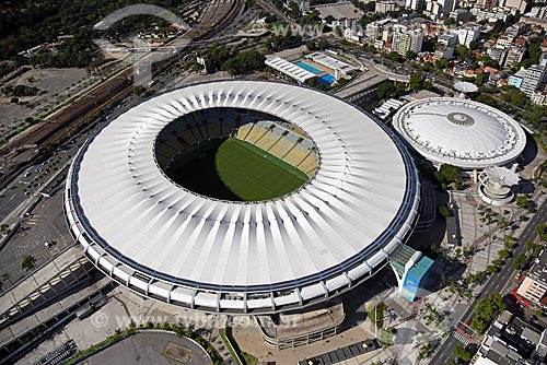  Aerial photo of the Journalist Mario Filho Stadium (1950) - also known as Maracana  - Rio de Janeiro city - Rio de Janeiro state (RJ) - Brazil