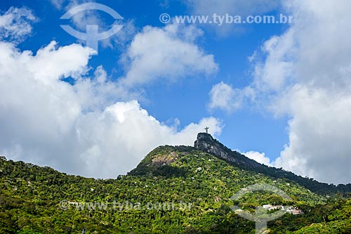  View of Christ the Redeemer from Cosme Velho neighborhood  - Rio de Janeiro city - Rio de Janeiro state (RJ) - Brazil