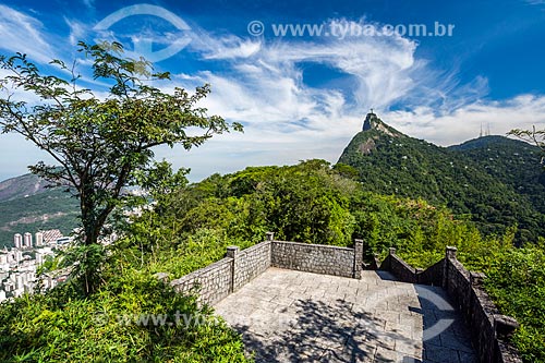  View of the Christ the Redeemer from Mirante Dona Marta  - Rio de Janeiro city - Rio de Janeiro state (RJ) - Brazil