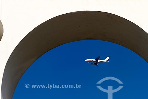  View of airplane flying over Rio de Janeiro through the Lapa Arches (1750)  - Rio de Janeiro city - Rio de Janeiro state (RJ) - Brazil