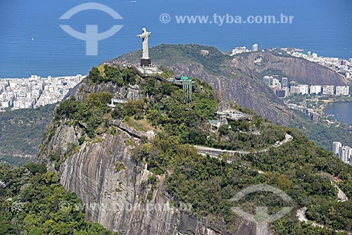  Aerial photo of the Christ the Redeemer  - Rio de Janeiro city - Rio de Janeiro state (RJ) - Brazil