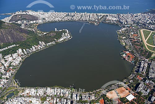  Aerial photo of the Rodrigo de Freitas Lagoon  - Rio de Janeiro city - Rio de Janeiro state (RJ) - Brazil