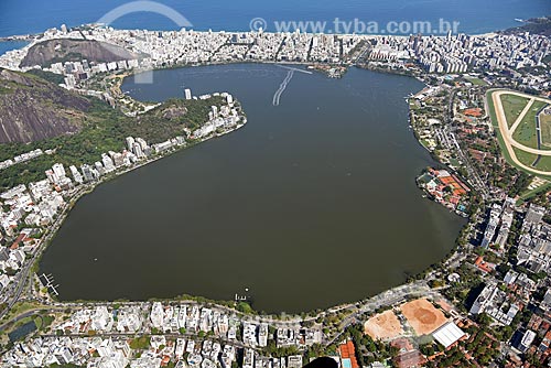  Aerial photo of the Rodrigo de Freitas Lagoon  - Rio de Janeiro city - Rio de Janeiro state (RJ) - Brazil