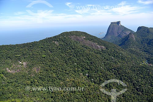  Aerial photo of the Rock of Gavea  - Rio de Janeiro city - Rio de Janeiro state (RJ) - Brazil