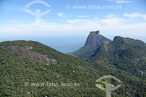  Aerial photo of the Rock of Gavea  - Rio de Janeiro city - Rio de Janeiro state (RJ) - Brazil