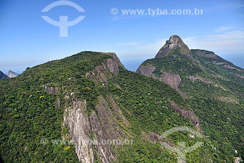  Aerial photo of the Rock of Gavea  - Rio de Janeiro city - Rio de Janeiro state (RJ) - Brazil