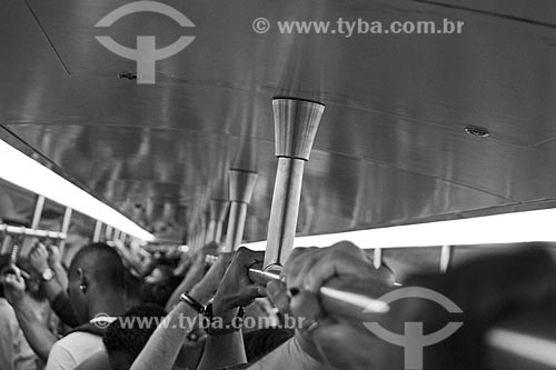  Passenger inside of the Rio Subway  - Rio de Janeiro city - Rio de Janeiro state (RJ) - Brazil