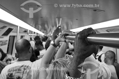  Passenger inside of the Rio Subway  - Rio de Janeiro city - Rio de Janeiro state (RJ) - Brazil