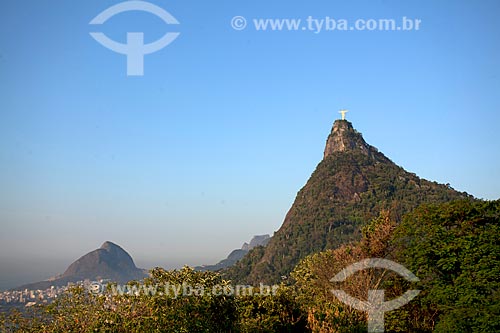  View of the Christ the Redeemer from Mirante Dona Marta  - Rio de Janeiro city - Rio de Janeiro state (RJ) - Brazil