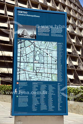  Tourist information panel - Cathedral of Sao Sebastiao do Rio de Janeiro  - Rio de Janeiro city - Rio de Janeiro state (RJ) - Brazil