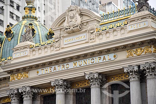 Detail of facade of the Municipal Theater of Rio de Janeiro  - Rio de Janeiro city - Rio de Janeiro state (RJ) - Brazil