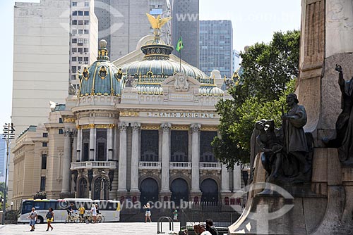  Facade of the Municipal Theater of Rio de Janeiro  - Rio de Janeiro city - Rio de Janeiro state (RJ) - Brazil