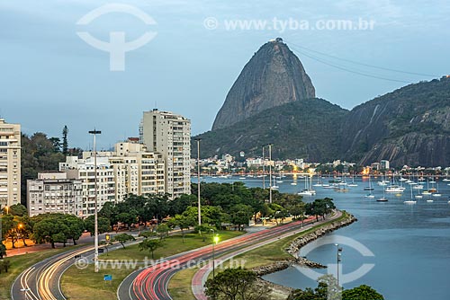  View of the Botafogo Bay with the Sugarloaf in the background  - Rio de Janeiro city - Rio de Janeiro state (RJ) - Brazil