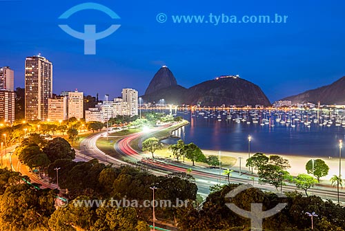  View of the Botafogo Bay with the Sugarloaf in the background  - Rio de Janeiro city - Rio de Janeiro state (RJ) - Brazil
