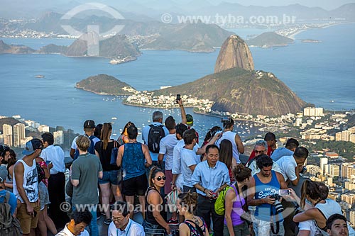  View of the Sugarloaf from Christ the Redeemer mirante  - Rio de Janeiro city - Rio de Janeiro state (RJ) - Brazil