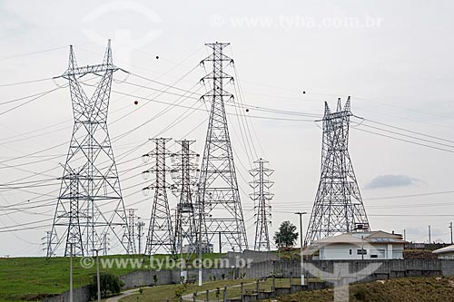  View of transmission towers  - Sao Jose dos Campos city - Sao Paulo state (SP) - Brazil