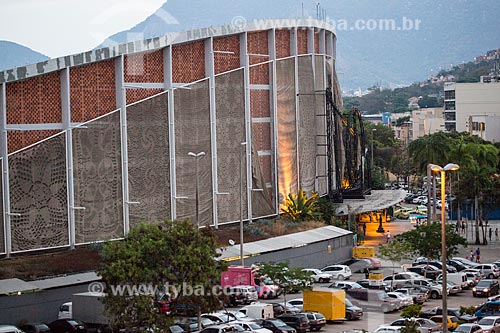  View of facade of the Luiz Gonzaga Northeast Traditions Centre during the nightfall  - Rio de Janeiro city - Rio de Janeiro state (RJ) - Brazil