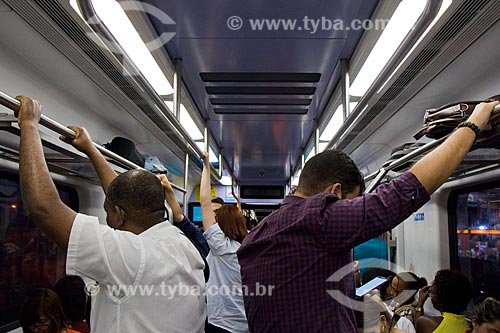  Passengers inside a train  - Rio de Janeiro city - Rio de Janeiro state (RJ) - Brazil