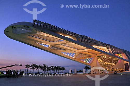  Facade of the Amanha Museum (Museum of Tomorrow) during the nightfall  - Rio de Janeiro city - Rio de Janeiro state (RJ) - Brazil